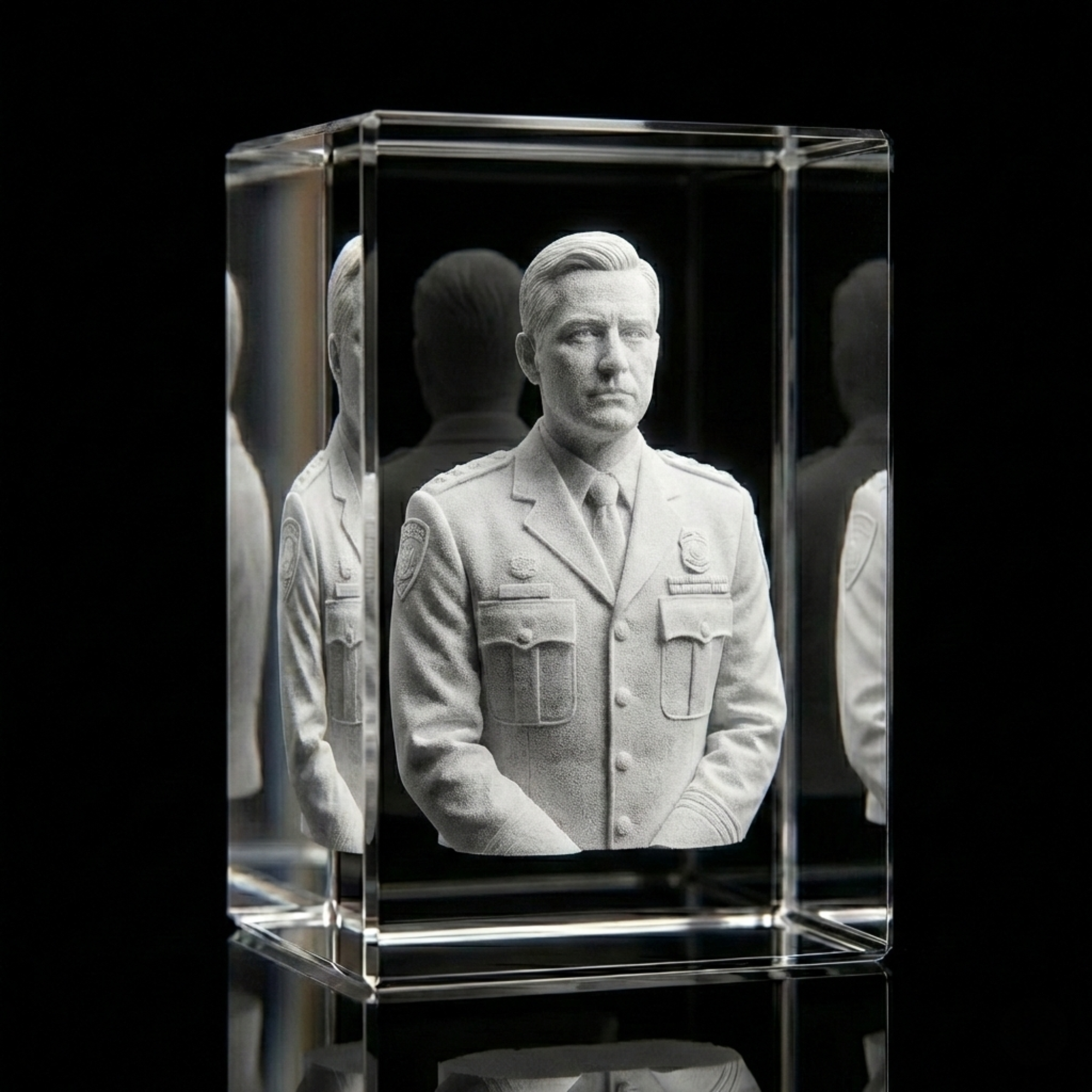 Premium 3D Laser Engraved Crystal - Memorial Crystal Cube | The Light They Left Behind