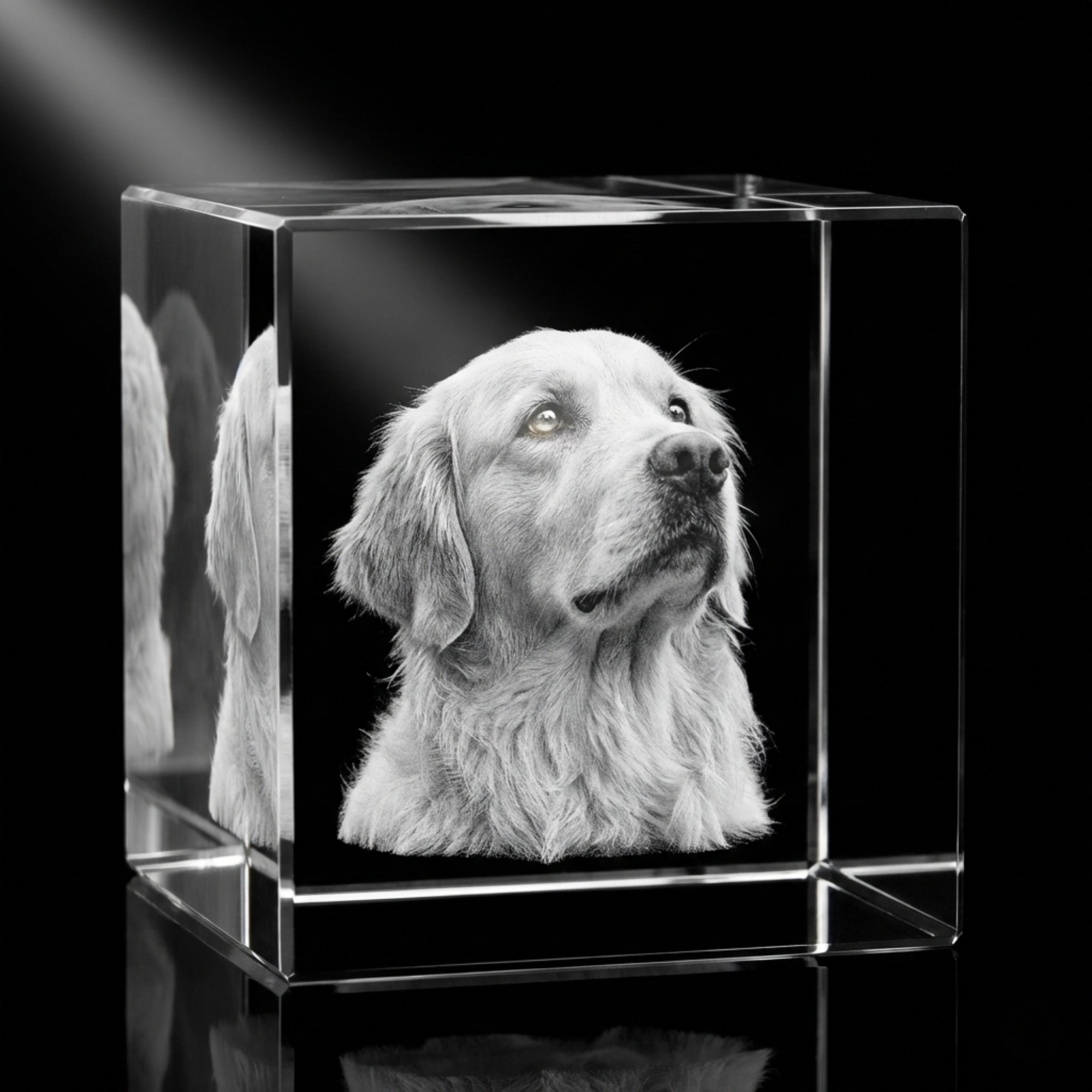 Premium 3D Laser Engraved Crystal - Memorial Crystal Cube | The Light They Left Behind