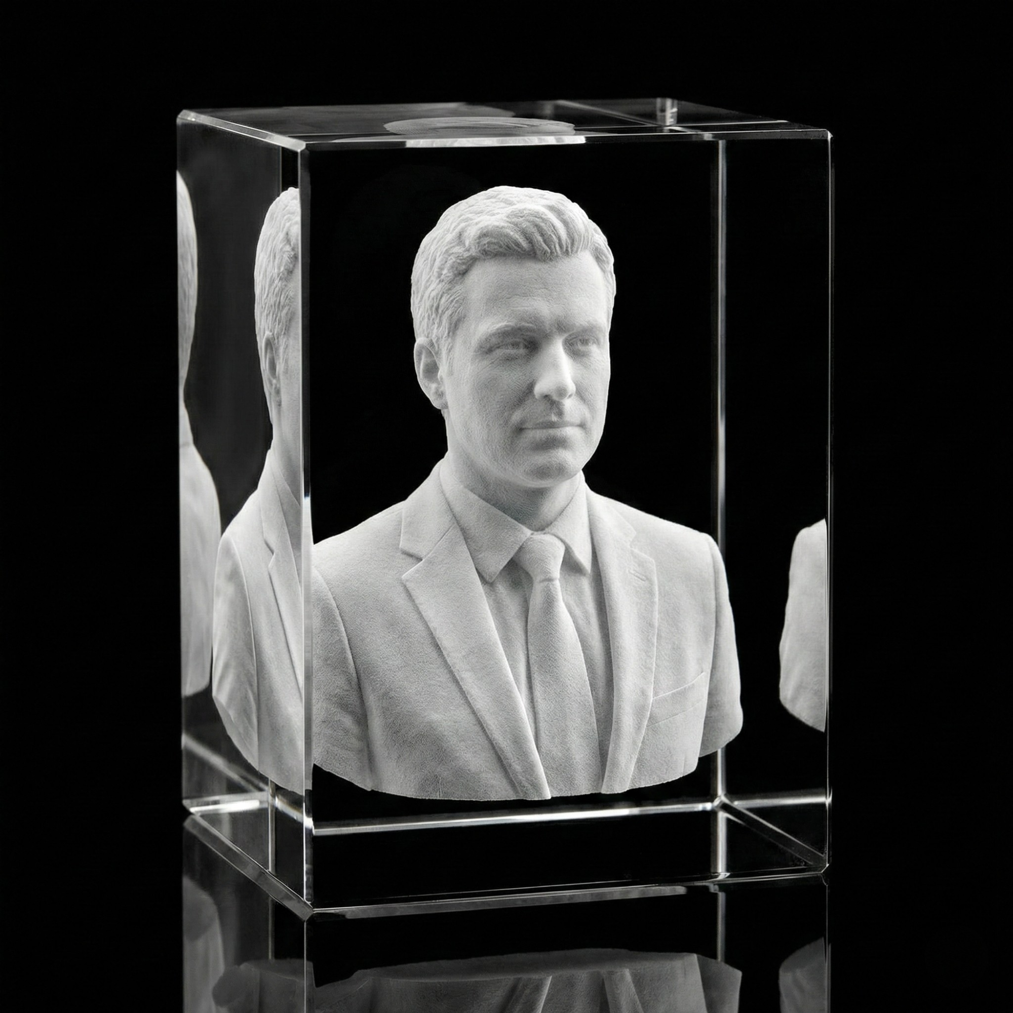 Premium 3D Laser Engraved Crystal - Memorial Crystal Cube | The Light They Left Behind