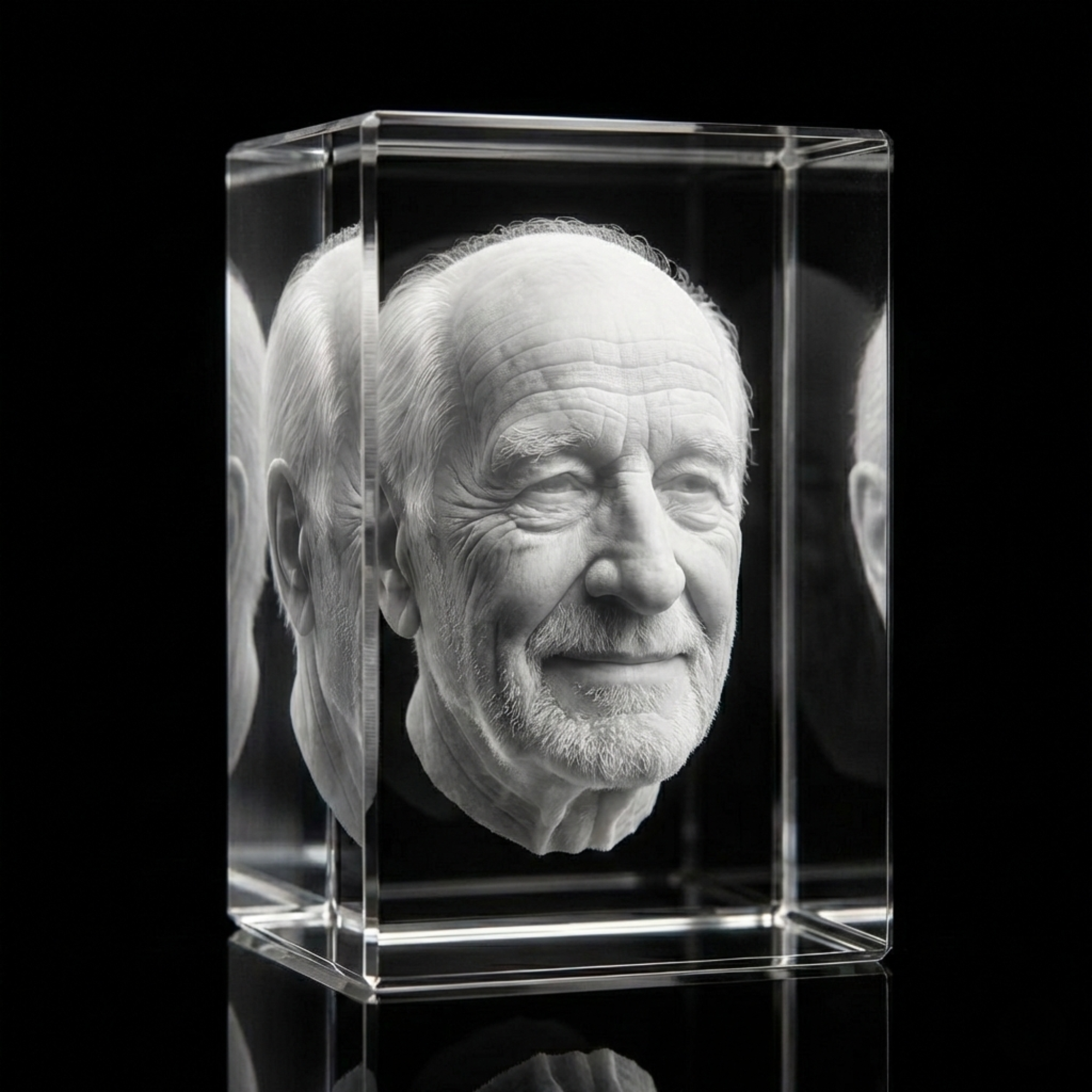 Premium 3D Laser Engraved Crystal - Memorial Crystal Cube | The Light They Left Behind