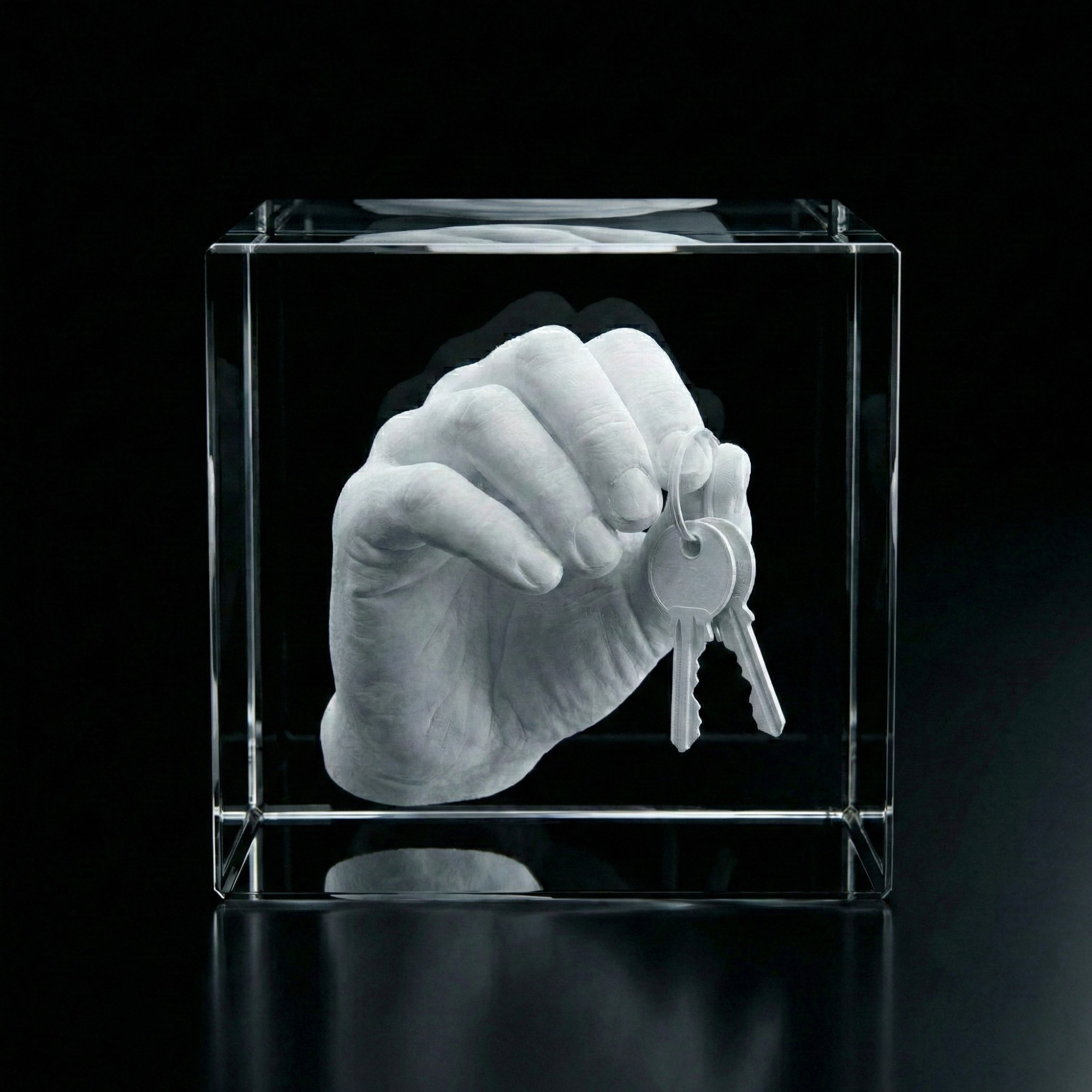 Premium 3D Laser Engraved Crystal - Victory Cube | The Moment You Made It