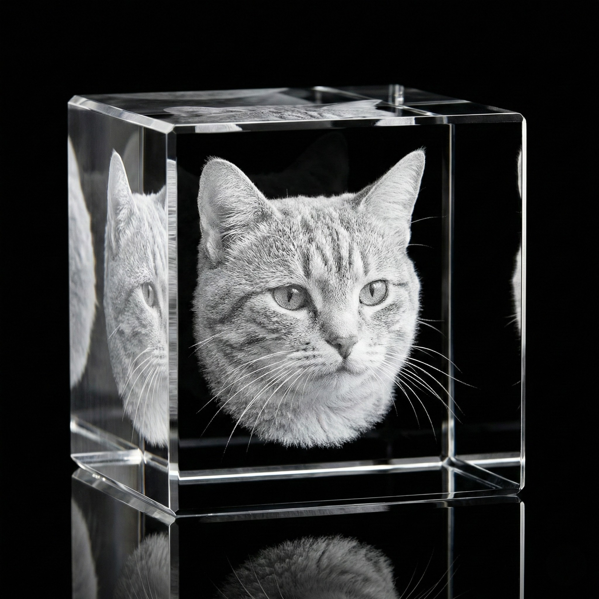 Premium 3D Laser Engraved Crystal - Pet Crystal Cube | Forever By Your Side