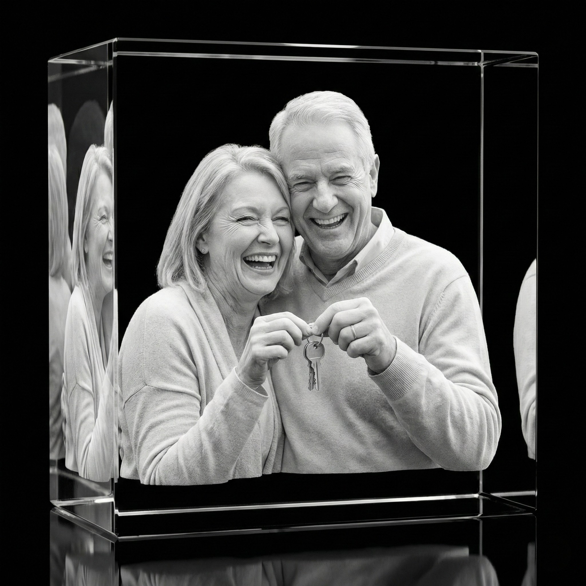 Premium 3D Laser Engraved Crystal - Victory Block | The Moment You Made It