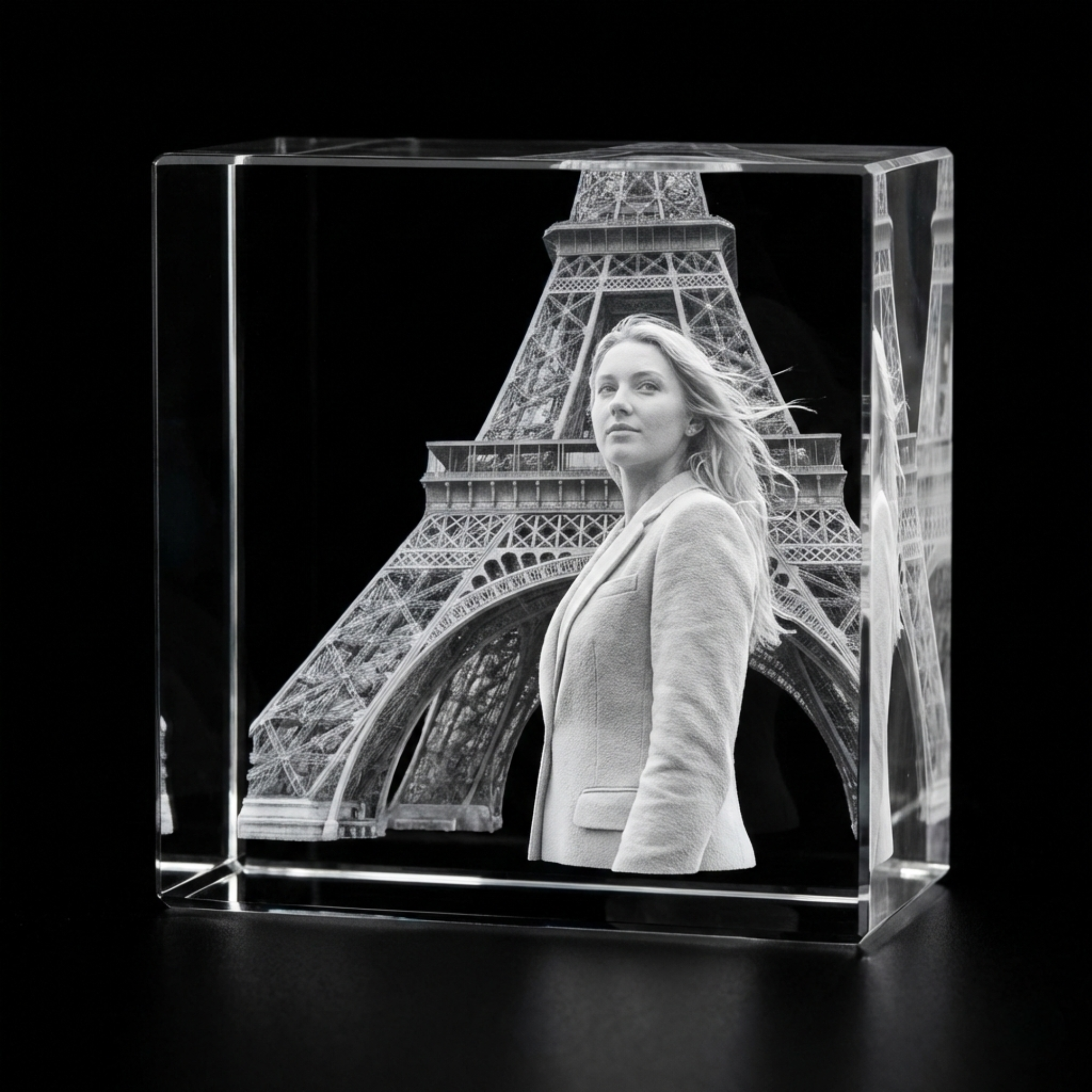 Premium 3D Laser Engraved Crystal - Victory Block | The Moment You Made It