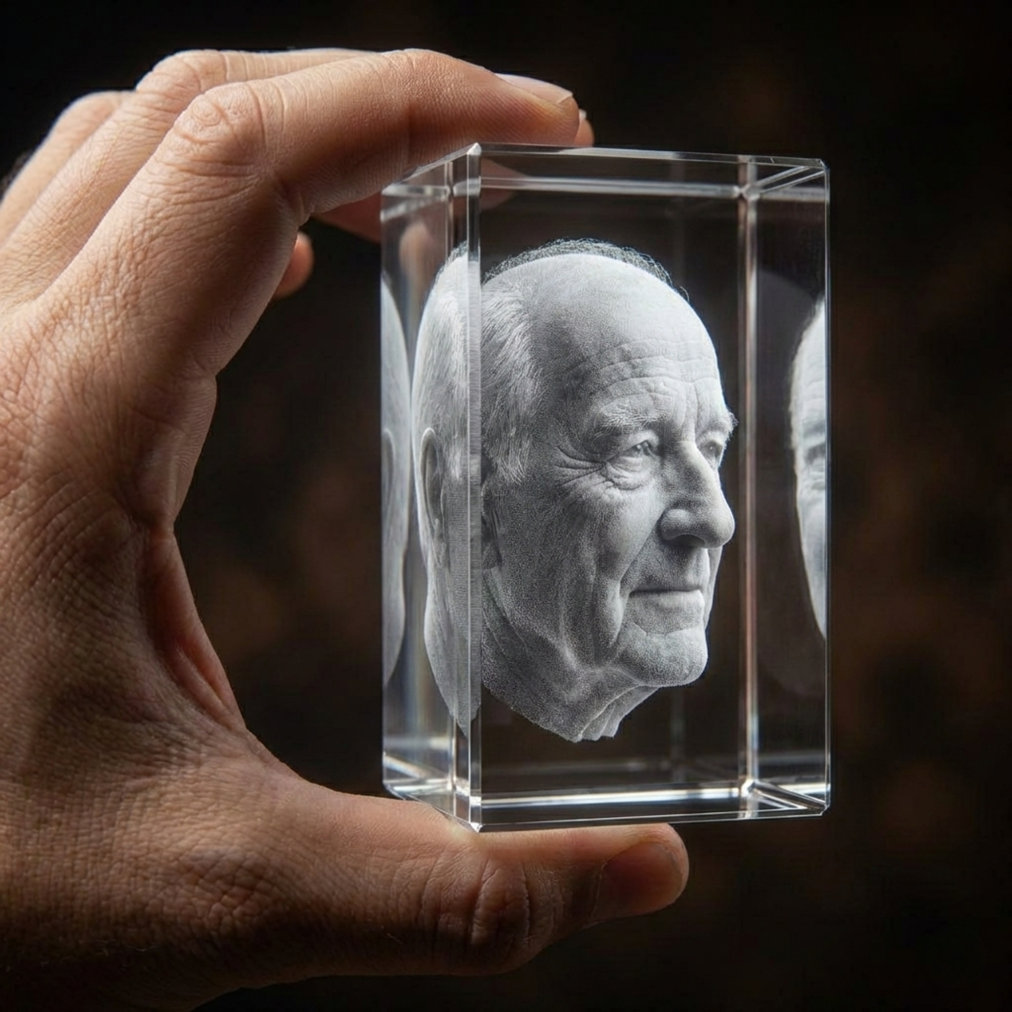 Premium 3D Laser Engraved Crystal - Victory Block | The Moment You Made It